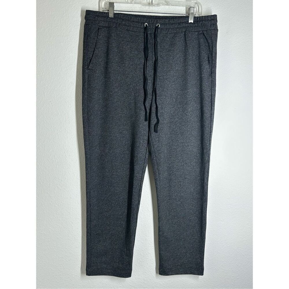 Loft Women’s Black White Jogger Pants Elastic Waist Drawstring Size L